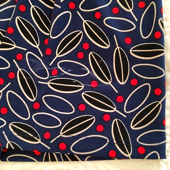 Anne Klein Dress Midi Floral Stretch Faux Wrap Tie Belt V-Neck 3/4 Sleeve Size M - Picture 5 of 10